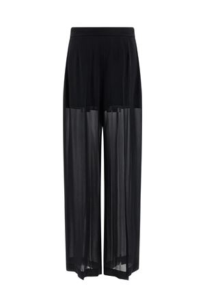 Pantaloni a palazzo in seta nero ALBERTA FERRETTI | A030451160555